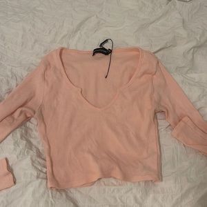 Pretty little thing long sleeve baby pink shirt